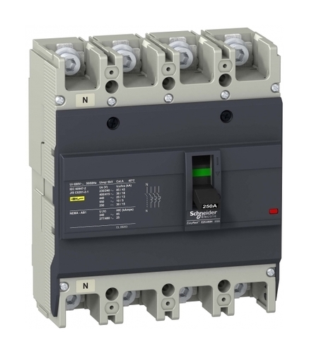 Силовой автомат Schneider Electric Easypact EZC 250, TM-D, 36кА, 4P, 175А