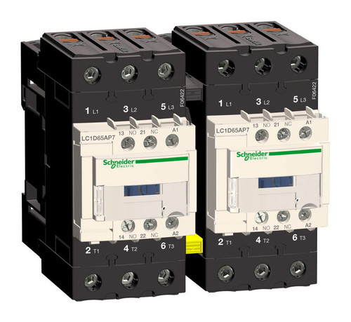 Реверсивный контактор Schneider Electric TeSys LC2D EVERLINK 3P 65А 440/230В AC 30кВт