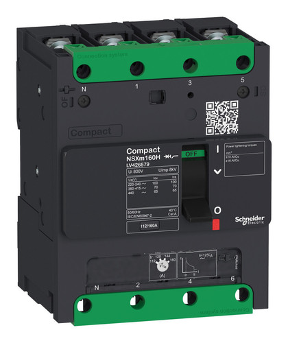 Силовой автомат Schneider Electric Compact NSXm, 36кА, 4P, 80А