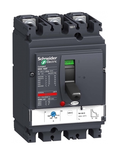 Силовой автомат Schneider Electric Compact NSX 160, TM-D, 25кА, 3P, 80А