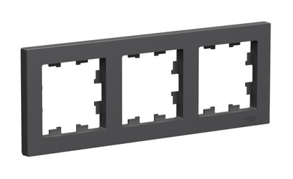 Рамка 3 поста Systeme Electric ATLASDESIGN, базальт, ATN001403