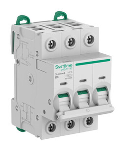 Автоматический выключатель Systeme9, 3полюса, 6А, D, 6кA
